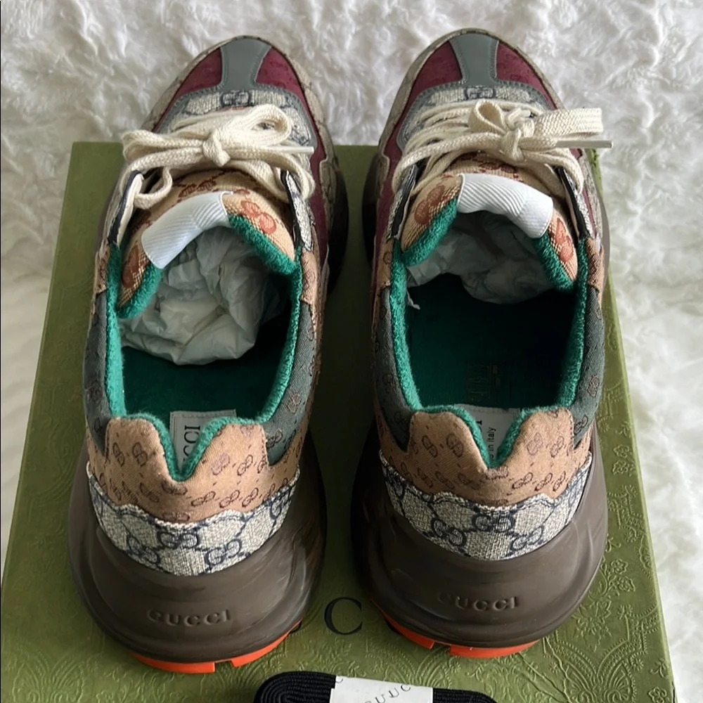 Gucci GG Rhyton Multicolor Sneakers Size 10+ (Fits US 11) Authentic